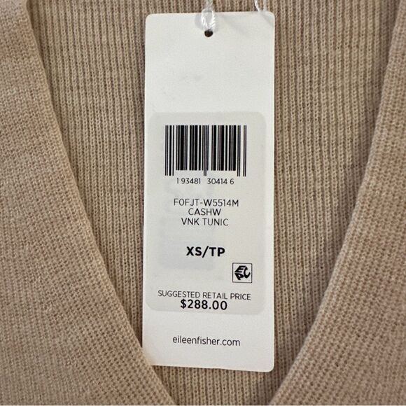 Eileen Fisher 100% Superfine Merino Wool V Neck Sweater New - Picture 6 of 10